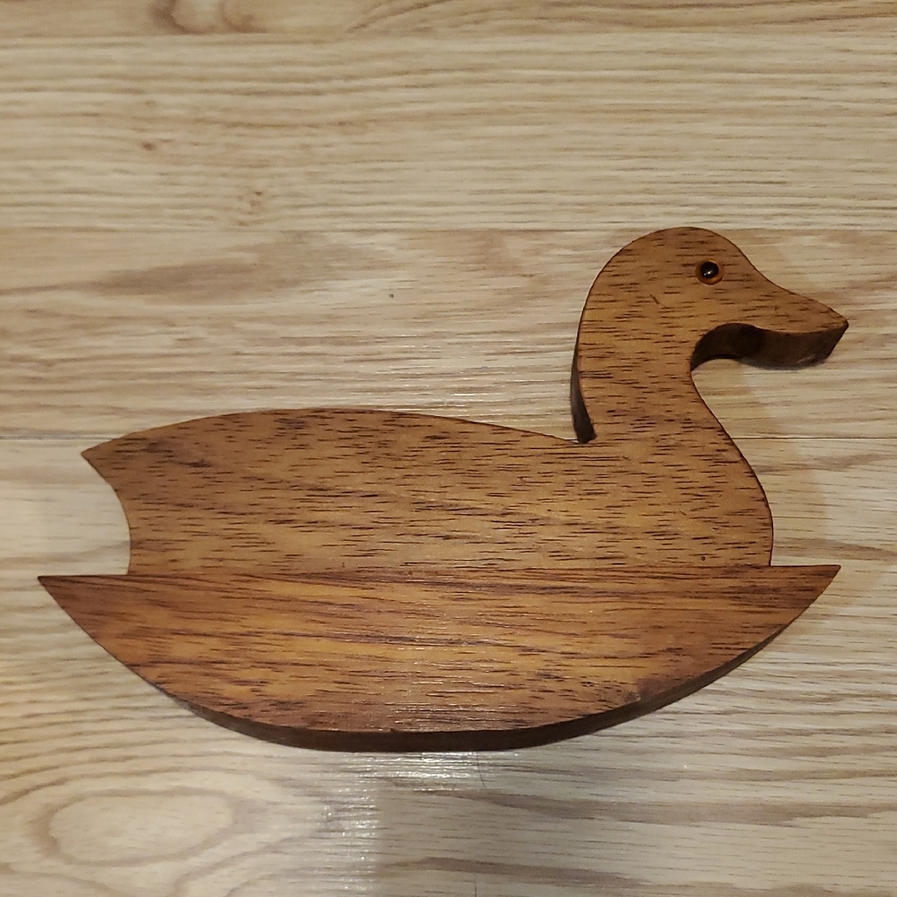 Handcrafted Wooden Duck Decor